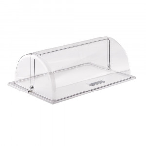 Capac cloche din policarbonat pt cos cu maner cromat GN 1/1 53.5x32.5x17, Aps-Bufet