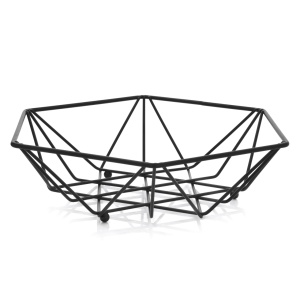 Cos depozitare fructe 26cm, negru, Decor