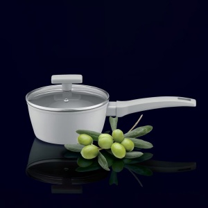 Cratita cu capac 16cm, 1.2L, invelis Qualum Basic, Gris - Img 2