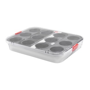 Forma briose cu capac plastic 35x26.5x3.5cm, 12 portii, invelis ILAG Basic, Lukrecja - Img 4