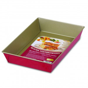 Forma copt 36x24.5x6cm, invelis non-stick, rosu, SNB - Img 2