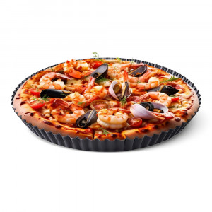 Forma copt pizza 27.5cm, invelis non-stick, negru, SNB - Img 3