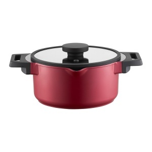 Oala cu capac 20cm, 2.6L, invelis Qualum Basic, Noel