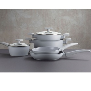 Oala cu capac 28cm, 6.5L, invelis Qualum Basic, Gris - Img 3