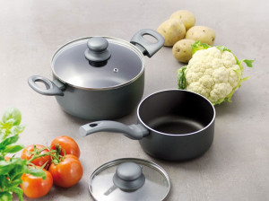 Oala cu capac 28cm, 7.2L, invelis ILAG Basic, Graphite - Img 2