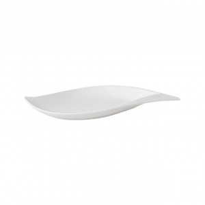 Platou asimetric 22x13cm, alb, Salsa - Img 4