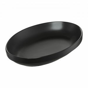 Platou oval 26.5x17.5cm, negru, Salsa - Img 1