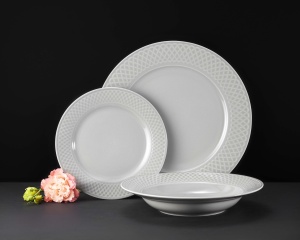 Serviciu de masa, 18 piese, 6 persoane, gri, Sonia - Img 2