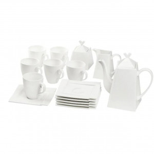 Serviciu servire ceai/cafea si desert, 29 piese, 12 persoane, Kubiko - Img 2