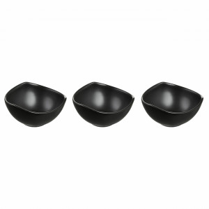Set 3 boluri asimetrice 9.5cm, negru, Salsa - Img 1