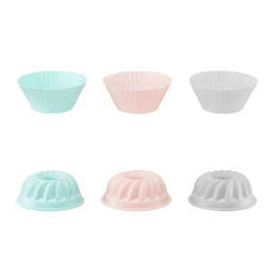 Set 6 forme briose din silicon, mix modele si culori, Alice - disponibil in display 12 buc, Pret SET, cantitate minima de comanda 12 buc - Img 5