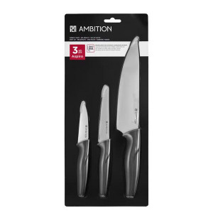 Set cutite, 3 piese, include cutit legume si fructe 11.5cm, Aspiro - Img 2