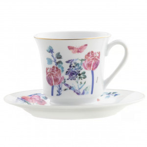 Set servire ceai sau cafea, 12 piese, 6 persoane, Clara