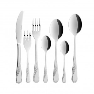 Set tacamuri inox, 42 piese, 6 persoane, ambalate in cutie cadou, Napoli - Img 1