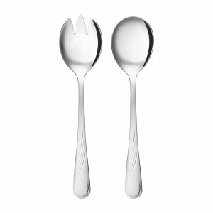 Set tacamuri inox servire salata 19.5cm, 2 piese, medii, Napoli
