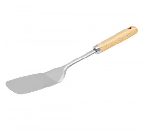 Spatula zimtata cu maner lemn 33.4cm, Natural - Img 2