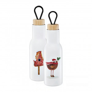 Sticla termos 400ml, model pasare, Forest