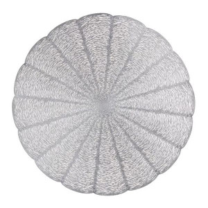 Suport farfurie rotund 38cm, argintiu, Glamour