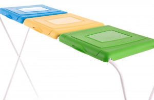 Suport saci menajeri, colectare selectiva, 3 compartimente, verde-galben-albastru, Flipo - Img 3