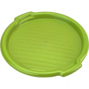 Tava rotunda cu manere 35.5x3cm, verde, Clever