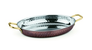 Tigaie servire cu doua manere 18.5x13.5cm, 500ml, cupru, Charms