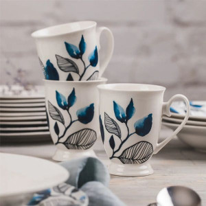 Cana cu talpa 300ml, Blue Flower - Img 2