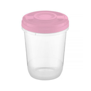 Caserola cu capac roz 1L, Smart
