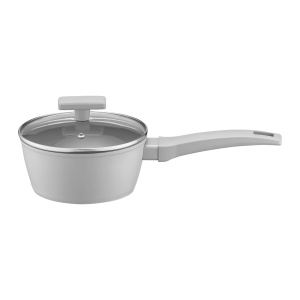 Cratita cu capac 16cm, 1.2L, invelis Qualum Basic, Gris