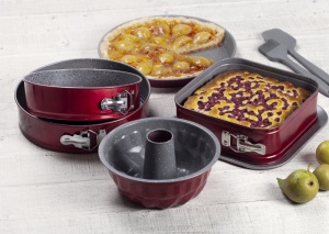 Forma tort 24cm, baza detasabila, cu invelis Non-stick, Cherry - Img 3
