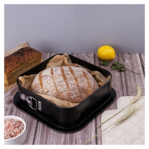 Forma tort 24x24x6cm, baza detasabila, invelis non-stick, negru, SNB - Img 6