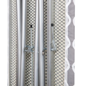 Masa de calcat 110x37cm, blat tip plasa cu suport pentru fier, Velkea H028-06PB - Img 6