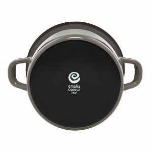 Oala emailata 24cm, 7L, gri, Emalia Olkusz - Img 2