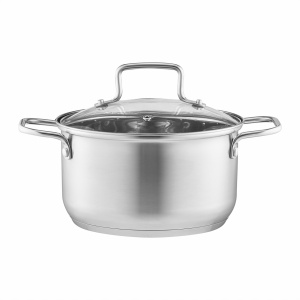 Oala inox cu capac 22cm, 3.5L, Hugo