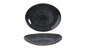 Platou oval 32x25.5cm, negru-gri, Studio Prints - Img 2
