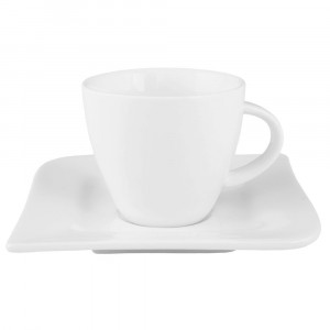 O cana si o farfurioara din acest serviciu cafea sau ceai Fala, utile pentru pauzele de relaxare