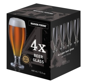 Set 4 pahare bere cu picior 460ml, Lager - Img 3