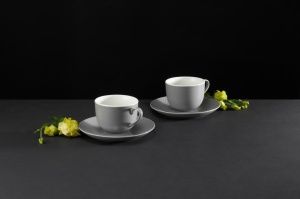 Set servire ceai sau cafea, 12 piese, 6 persoane, gri, Sonia - Img 2
