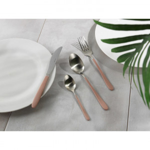 Set tacamuri inox, 16 piese, 4 persoane, Metallic - Img 4