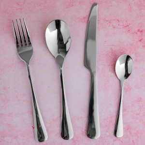 Set tacamuri inox, 24 piese, 6 persoane, Rave