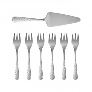 Set tacamuri inox servire desert, 7 piese, Napoli
