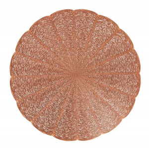 Suport farfurie rotund 38cm, cupru, Glamour