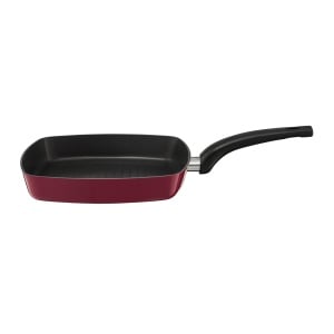 Tigaie grill 26x26cm, invelis Teflon Classic, visiniu, Emalia Olkusz