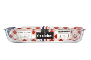 Vas termorezistent 32x20x5cm, 2L, Glass Ovenware - Img 4