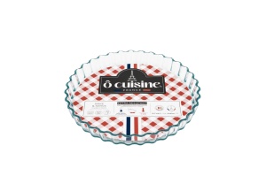 Vas termorezistent copt tarta 27x27x4cm, 1.4L, Glass Bakeware - Img 4