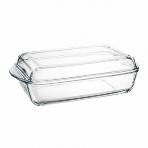 Vas termorezistent cu capac 35x19.5x10cm, 3.9L, dreptunghiular, Excellent