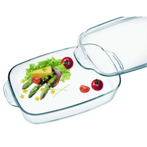 Vas termorezistent cu capac 36.5x21x14.5cm, 5.3L, dreptunghiular, Excellent - Img 2