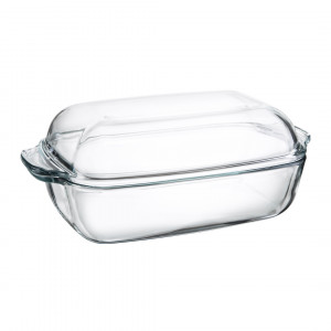 Vas termorezistent cu capac 36.5x21x14.5cm, 5.3L, dreptunghiular, Excellent - Img 1