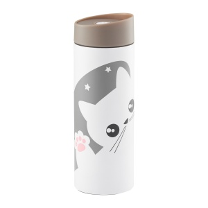 Cana termos 340ml, gri inchis, Kitty - Img 1