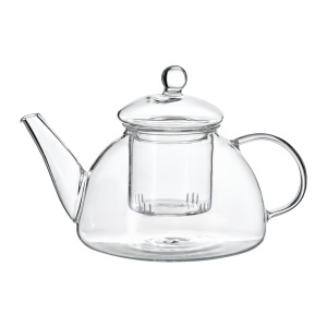 Ceainic sticla cu infuzor si capac 1L, termorezistent, Verre