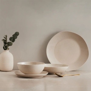 Farfurie plata 30cm, bej, Organic - Img 3